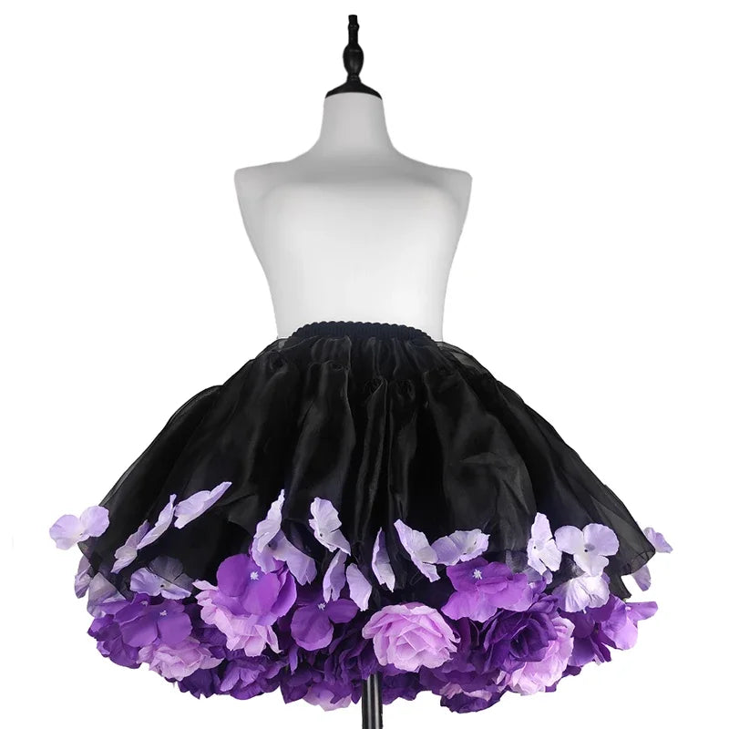 Handmade Flower Bomb Lolita Petticoat Skirt