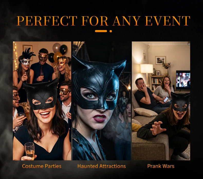 Cat Woman Costume Latex Mask Halloween Costume Cosplay Prop