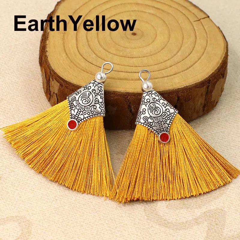 2/4/6Pcs Mini Craft Tassel Handmade Soft Silk Tassel for Earring Jewelry Making DIY Projects Keychain Bookmarks