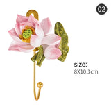Handpainted Resin Flowers Hooks Rose Lotus Peach Blossom Hydrangea plus more