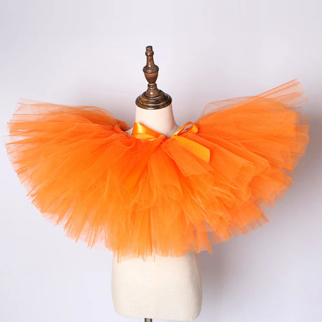 Easter Bunny Tutu Skirt Orange Carrot Tutus with Bunny Ears