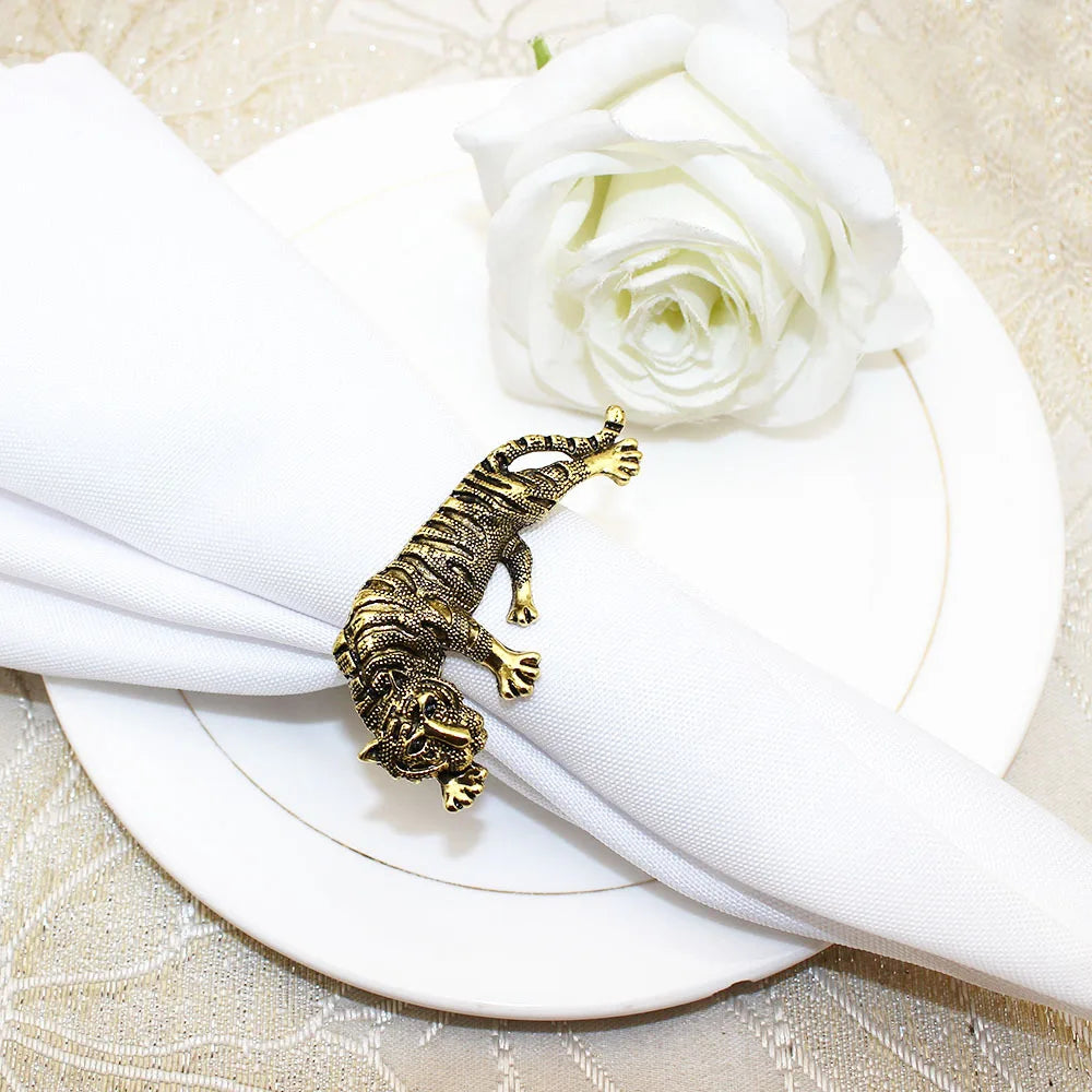 12PCS Leopard or Tiger Napkin Rings Table Decoration