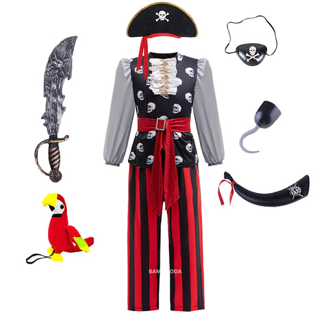 Pirate Captain Jack Sparrow Cosplay Costume Dress Up
