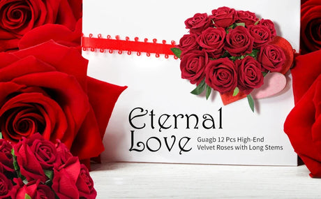 50 Pcs Velvet Roses Artificial Flowers Real Touch Fake Roses Valentine's DIY Wedding Bouquet Home Decor