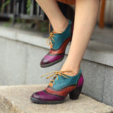 Sabina's Genuine Leather Pumps Colourfun Shoes