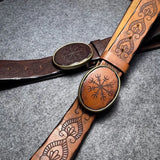 Totem Genuine Leather Men's Belt Thick Cowhide Pure Copper Buckle
