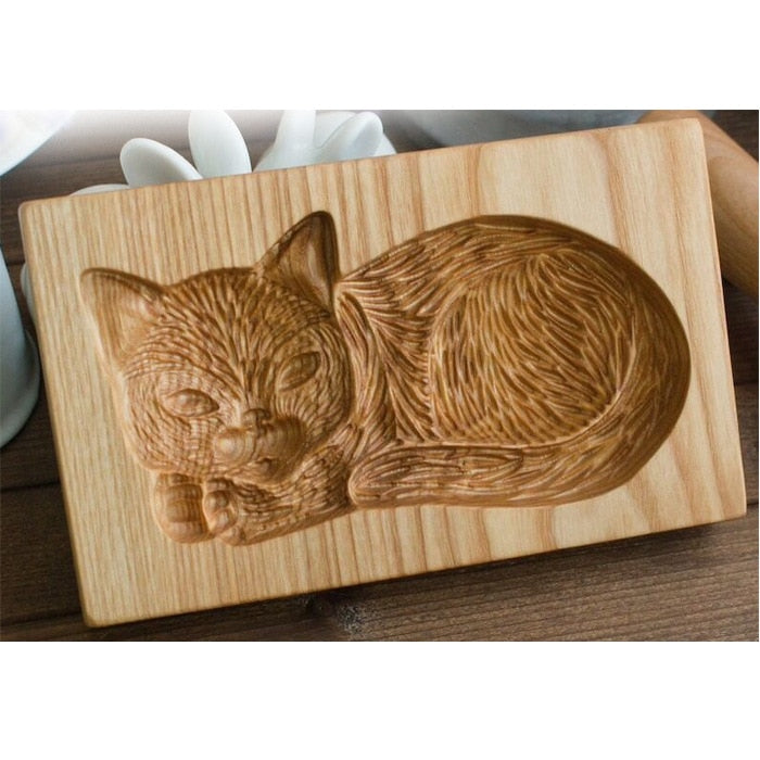 Wooden Shortbread Mould Cookie or Clay Embossing Moulds