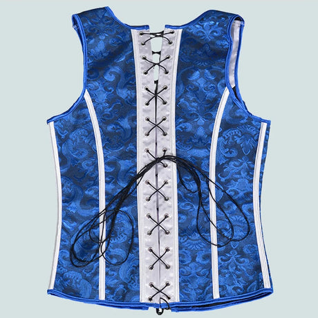 Men's Formal Boned Waistcoat Corset Vest Lace Up Burlesque Performance Stage Costume