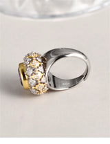 The Eye of Joy S925 Sterling Silver Ring Natural Amethyst Zircon