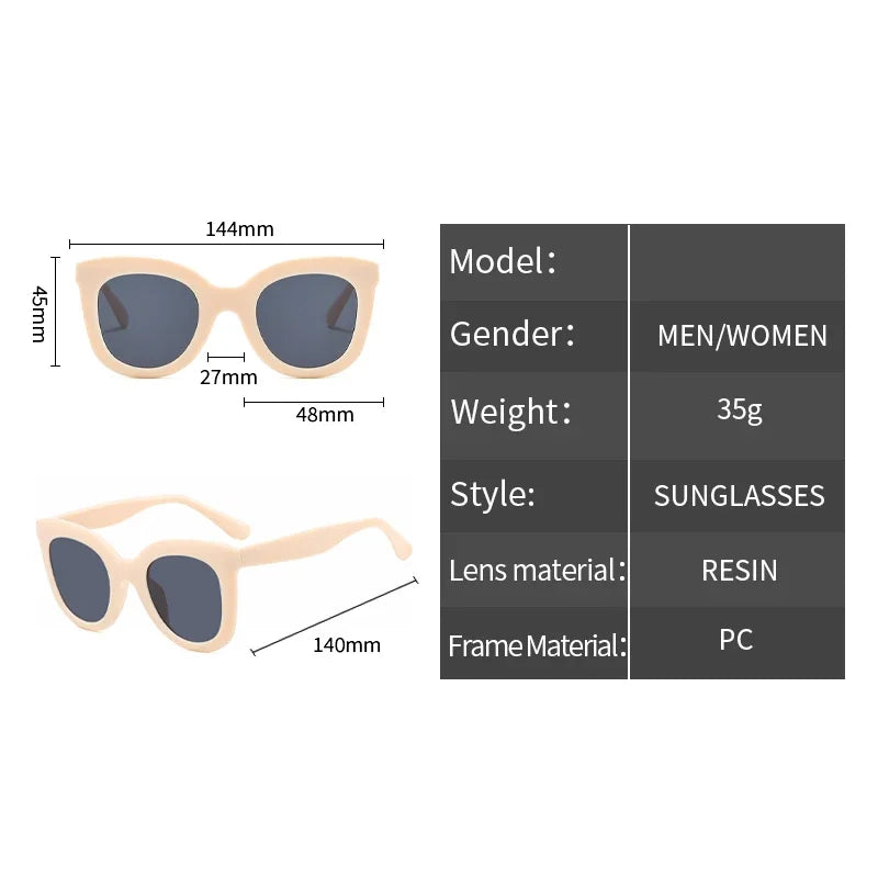 Butterscotch Oversized Sunglasses UV400