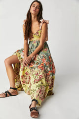 Ari's Boho Maxi Dresses 9 Colours Vintage Floral Print Summer Dress