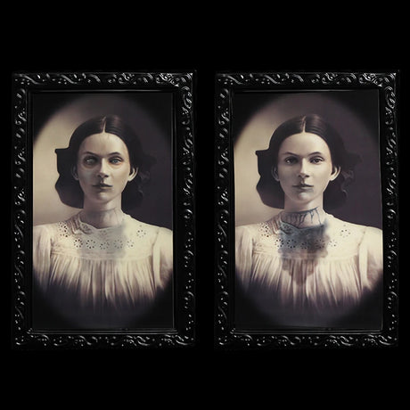 Horror Portraits Changing Face Ghost Halloween Decoration 3D Ghost Picture Frame