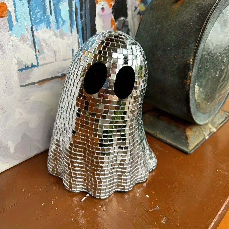 Halloween Disco Ghost Mirror Ball Decor