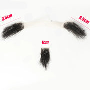 Invisible Fake Mustache Beard Trimmable Theatrical Facial Hair for Men