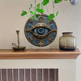 All-Seeing Eye Ancient Egyptian 2D Printed Circular Metal Decorative Sign