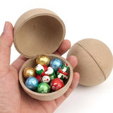 DIY Paintable Papier-mâché Balls Xmas Tree Hanging Ornaments Blank Fillable Paper Sphere