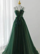 Laurel's Green Formal Gown Custom Made to Measure Evening Dress