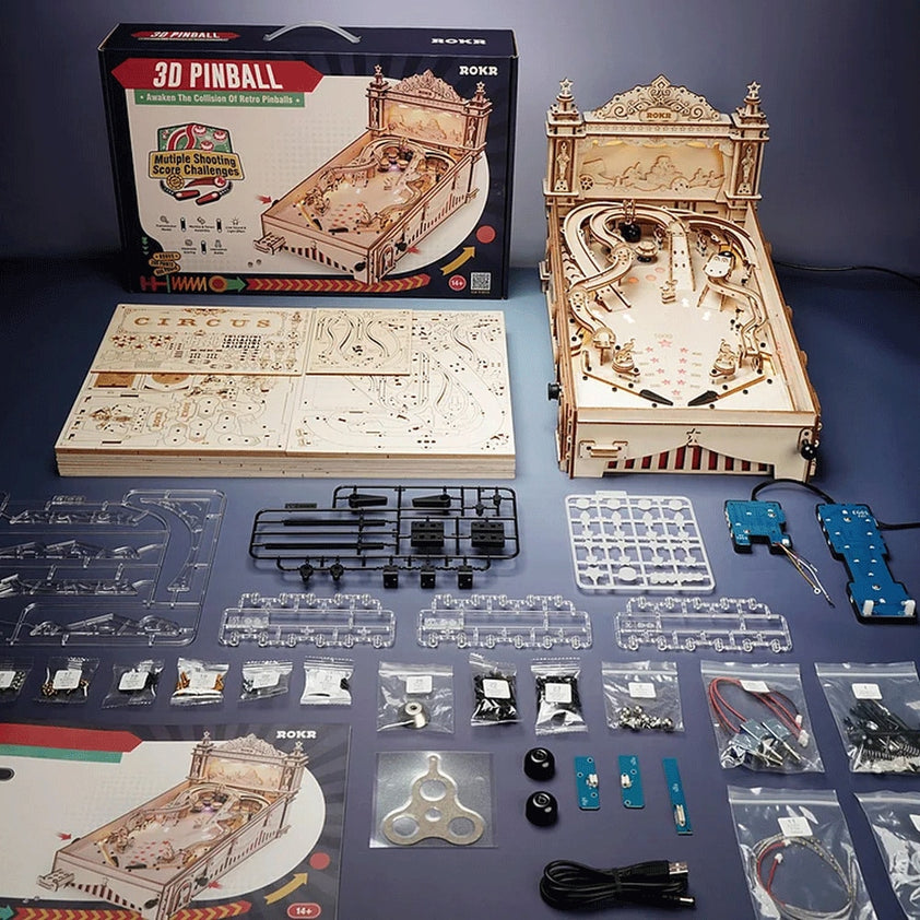 Pinball Machine DIY Wooden Model Kit Woodland Gatherer Shop Australia