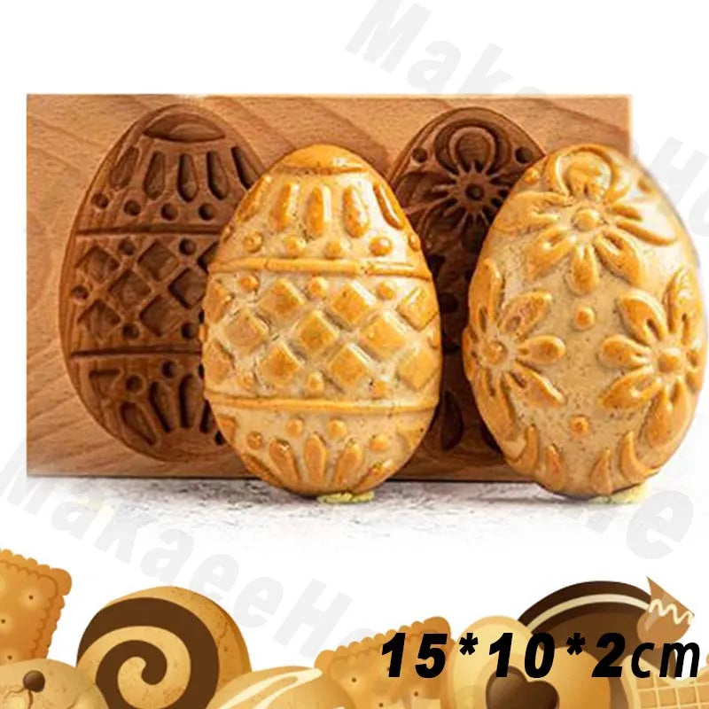 Wooden Cookie Moulds Baking Tools Christmas Easter