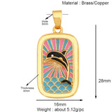 Enamel Heart Flower Dolphin Charm Pendants 18K Gold Plated DIY Bracelets Necklaces Jewellery Making Supplies