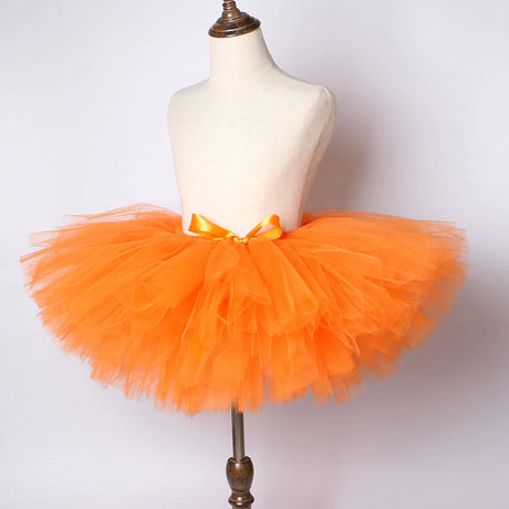 Easter Bunny Tutu Skirt Orange Carrot Tutus with Bunny Ears