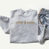 Coffee & Books Sweatshirt Books Lover Sweater Jumper