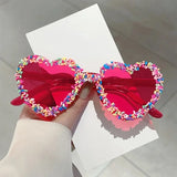 Doughnut Sprinkles Love Heart Sunglasses