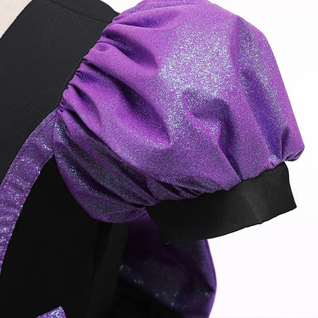 Halloween Bat Cosplay Purple Orange Witch Dress for Girls Children's Costumes