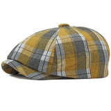 Plaid Newspaper Boy Beret Caps