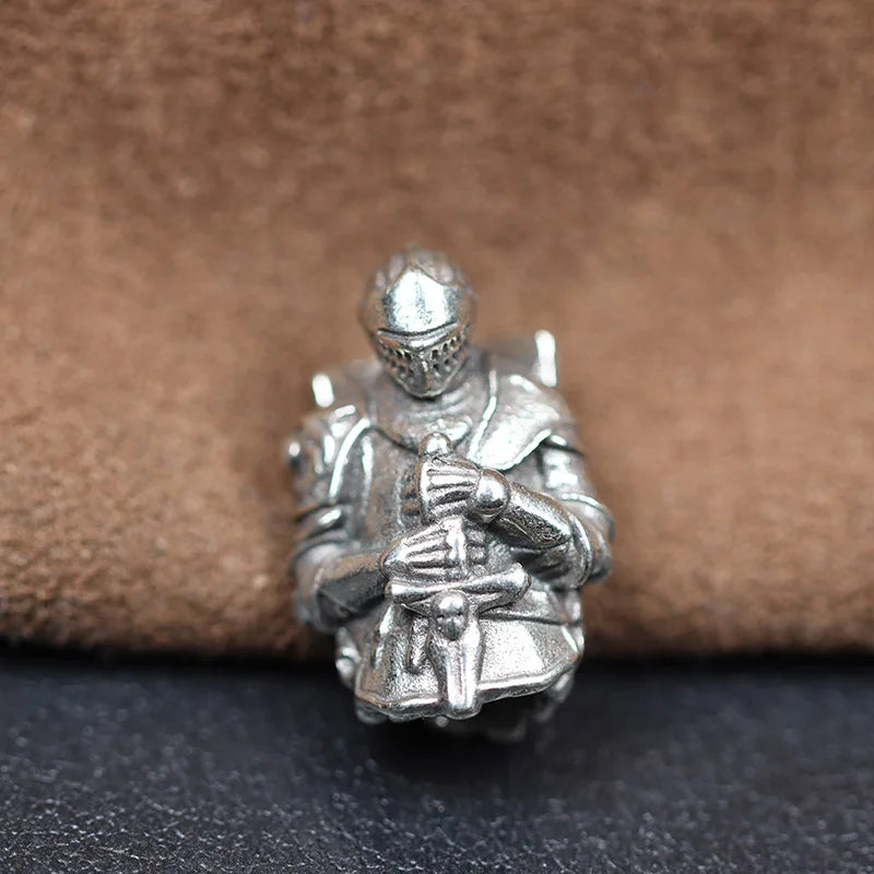 Vicissitudes Templar Knight Brass Crusader Armor Paracord Beads Lanyard Dreadlock Beard Bead