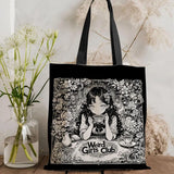 W-Weird G-Girls Club Storage Bags Double-Sided Print Canvas Tote Bag Large Capacity Shopping Bag