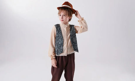 Medieval Peasant Children Cosplay Halloween Stage Performance Costumes