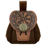 Medieval Pu Leather Belt Waist Coin Purse Drawstring Bag