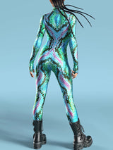 Snake Zentai Suit Women's Jumpsuit Festival Bodysuit Halloween Costume Rave Outfit Cosplay