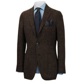 Mens British Herringbone Tweed Wool Suit Jacket