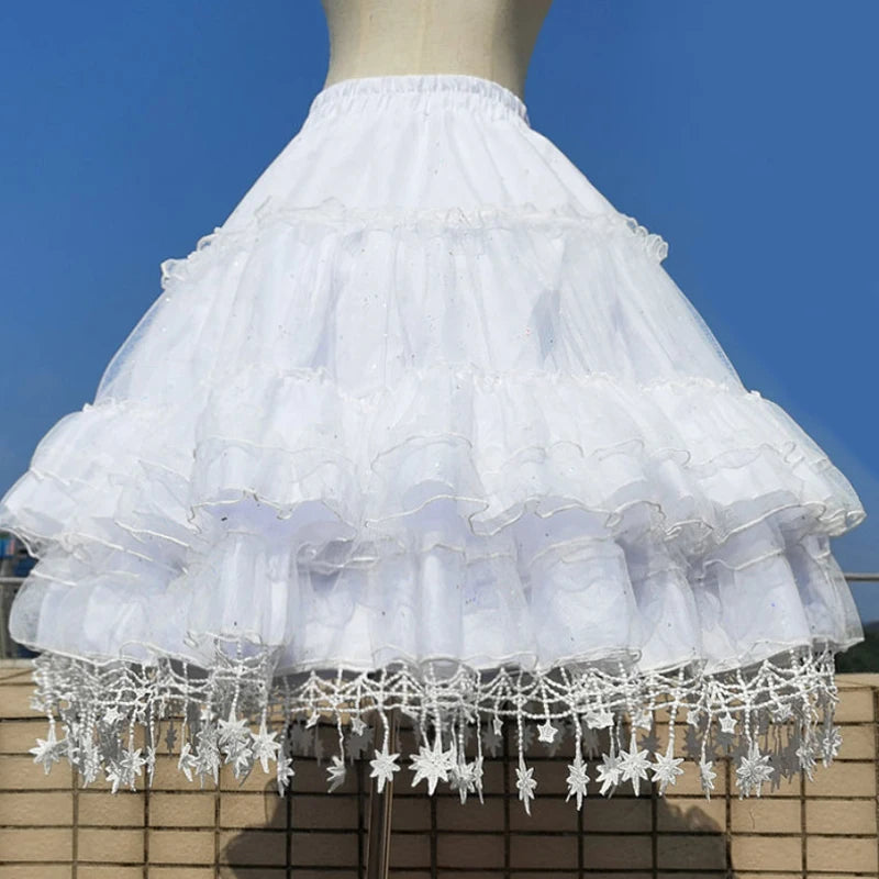 Lunar Star Lolita Petticoat Adjustable Fish Bone Carmen Skirt