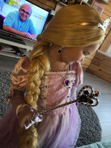 Girl's Princess Wigs Halloween Costumes Rapunzel Disguised Little Mermaid Elsa Aurora Snow White