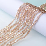 3/4/6mm Rainbow Austria Bicone Crystal Beads AB Colour Faceted Glass Beads for DIY Jewellery Making