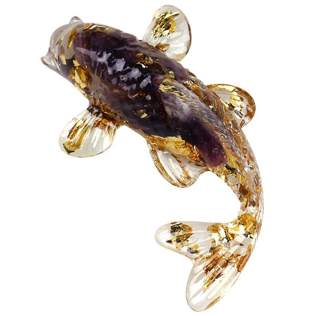 Pretty Koi Fish Ornaments Natural Crystal Decor