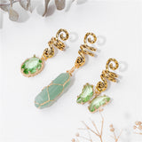 Crystal Braid Jewellery Hair Clips 3pcs/Set Natural Stones