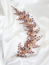 Purple Crystal Bridal Headdress Hair Accessories