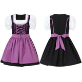 Girls German Dirndl Dress Oktoberfest Costume Witch Cosplay Costume