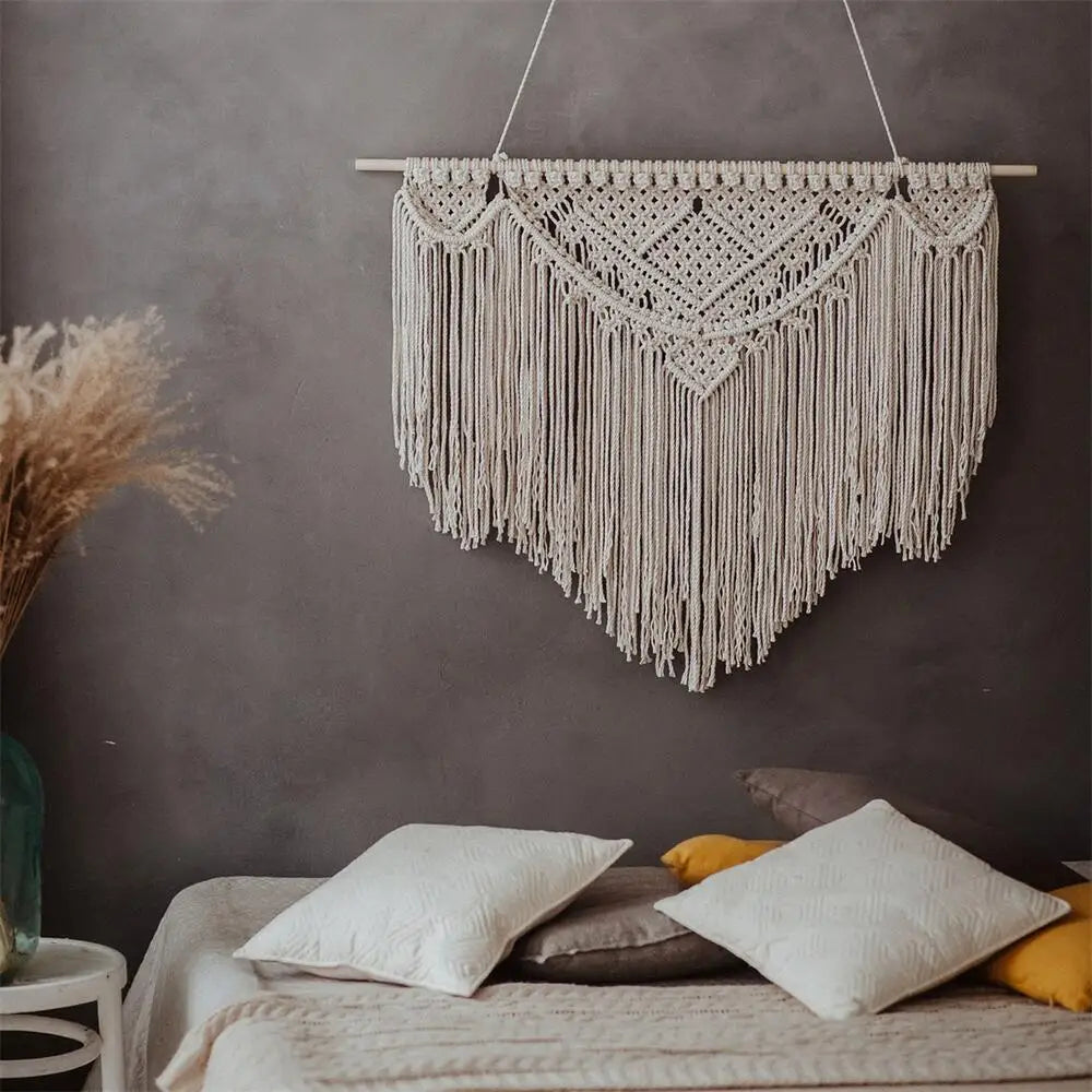 Big Macrame Wall Hanging Tapestry Bohemian Handwoven Tapestry For Home Decor