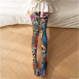 Floral and Fantasy Printed Stockings Long Socks