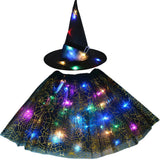 LED Witch Stars Tutu Skirt Glow Party Costumes Halloween