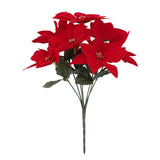Artificial Christmas Red Poinsettia Flower Bouquets
