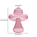 Mushroom Glass Vase Plant Hydroponic Terrarium Vase