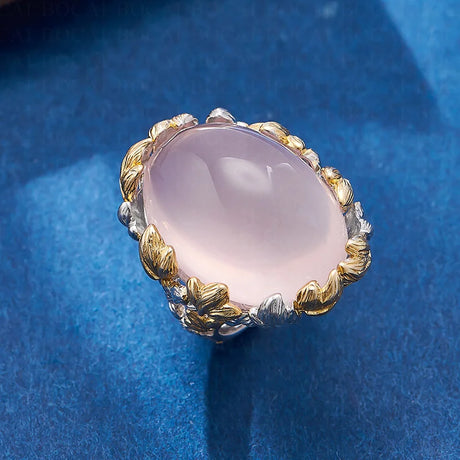 The Forest's Gifts S925 Sterling Silver Ring Pink Crystal