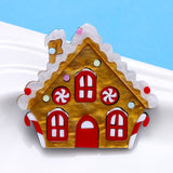 Ginger Bread House Christmas Acrylic Brooch