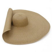 Nantucket Summer Oversized Wide Brim Foldable Straw Sun Hats